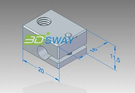 3 комплекта/партия DSWAY Собранный Боуден Hotend комплект e3d V6 J-head подключения печатающей головки печати для 0,4 мм/1,75 мм нити 3D-принтеры часть