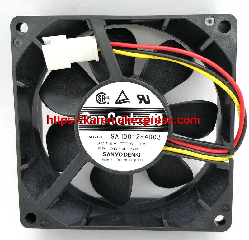 

SANYO 8cm 8025 12V 0.1A 9AH0812H4D03 cooling fan YY8025H12S DATB0825B2S AUB0812M-E114 PVA080G12H D80SH-12 JSF8025HS