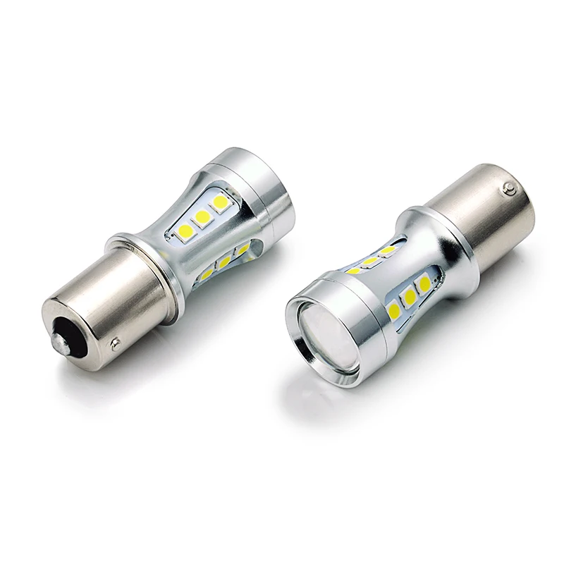 Из 2 предметов ba15s светодиодный 1156 SMD 3030 автомобильный светильник поиска светодиодный P21W S25 автомобиля Автомобильный задний фонарь DRL Белый 12v 24v