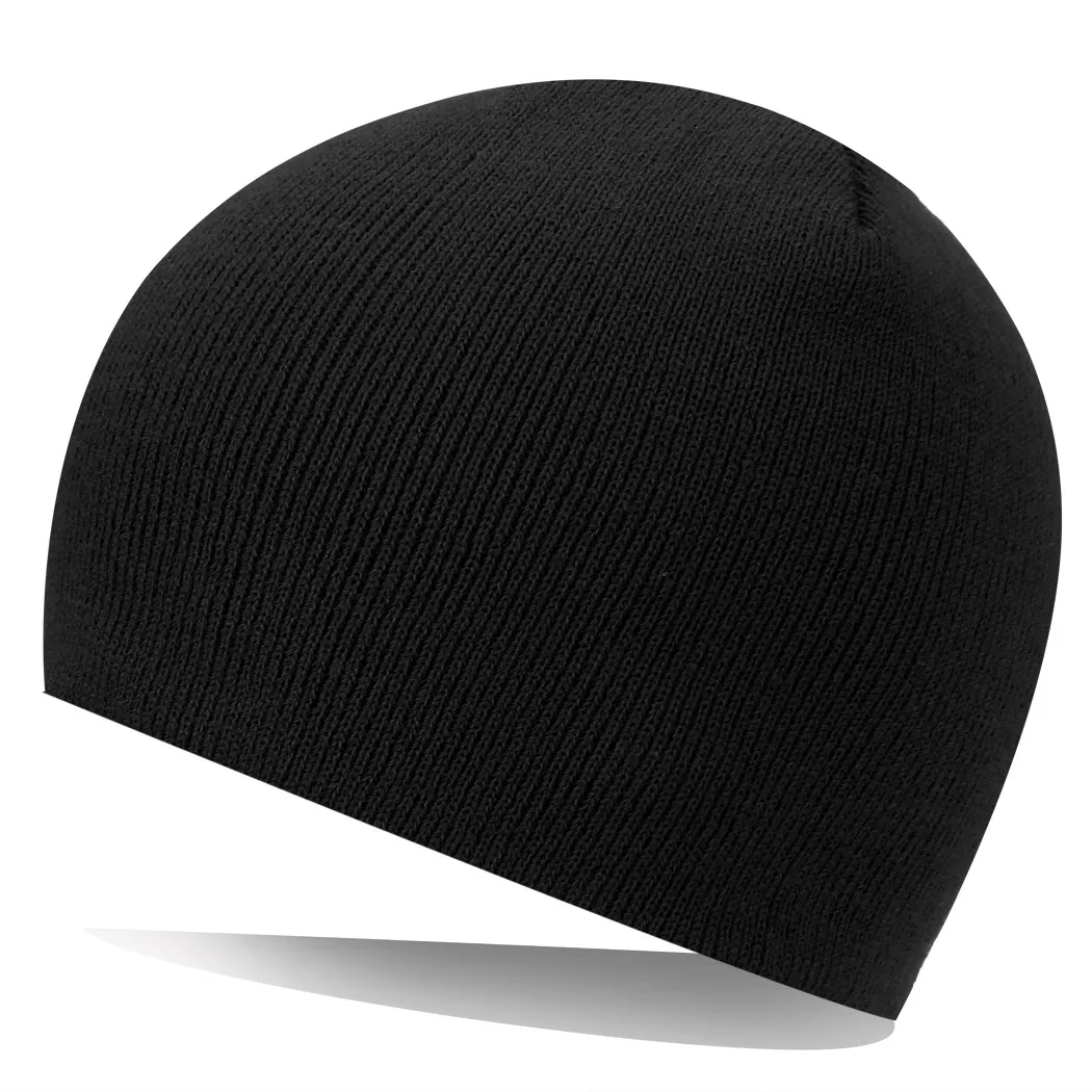 winter men Women hats Solid polo beanie knitted wool hat plus velvet
