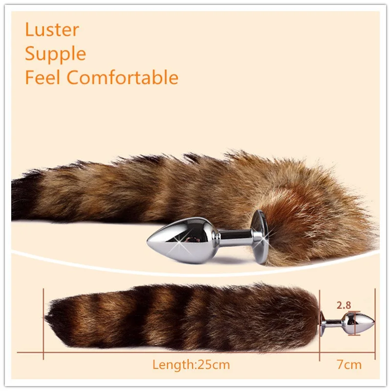 3 размера енот собака Перо хвоста анальные аксессуары для пары взрослых ролевые