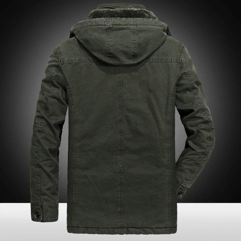 D'hiver Travail Solide Hiver Mâle 8xl Green Coton Manteau Capuchon kaki Parkas Army 2018 Moto De 7xl Domaine À Chaud Taille Plus Miliar K3FT1culJ