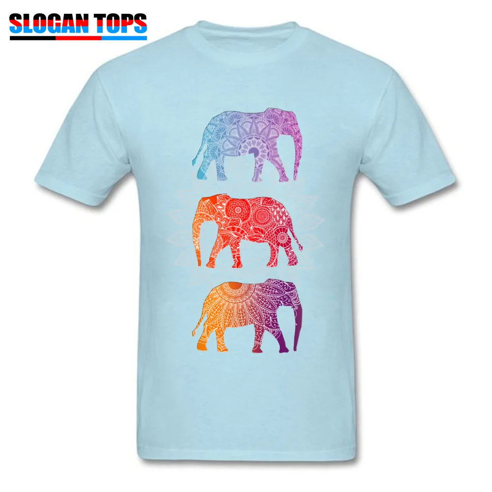 Elephantz II 100% Cotton T-shirts for Men Short Sleeve Street Tops Shirts Cute Summer Fall O-Neck Clothing Shirt Hip hop Elephantz II light