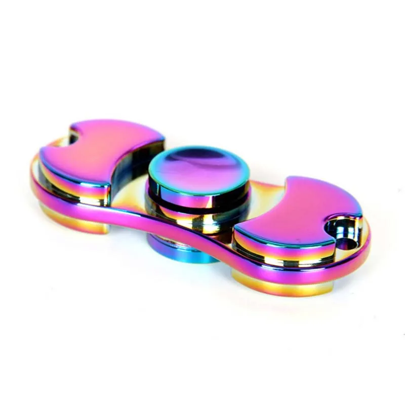 

Fashion Colorful Gyro Finger Spinner Fidget Toy Alloy 2 Leafs Hand Spinners For Autism/ADHD Anxiety Stress Relief Focus FJ88