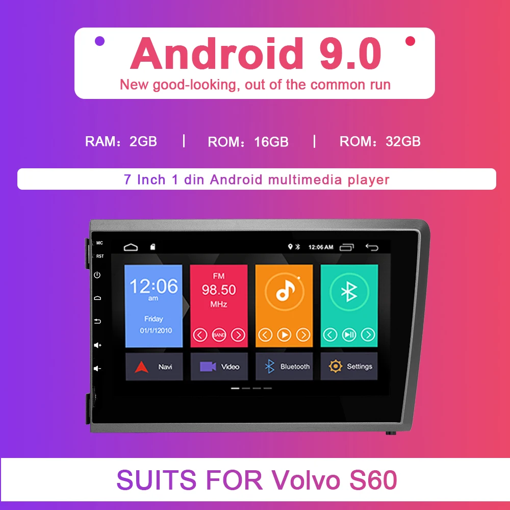 Xonrich 2Din Android 9,0 автомобильный dvd-плеер для VOLVO S60 V70 XC70 XC90 2000 2001 2002 2003 2004 Мультимедиа gps Радио Навигация DSP