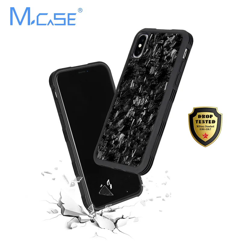 Кованый чехол для iPhone 7 8 7Plus 8Plus с полной защитой кованый из углеродного волокна X |