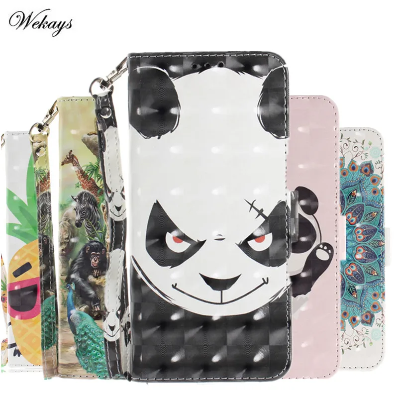 

Wekays For Huawei Y9 2018 Enjoy 8 Plus Case Cute Cartoon Panda Leather Fundas Case For Coque Huawei Y6 2018 Honor 7A Cover Cases