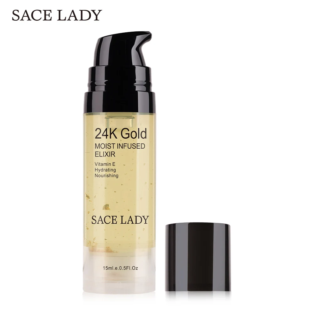 SACE LADY 24K золотое масло для лица основа под макияж увлажняющая База под макияж основа под макияж js002