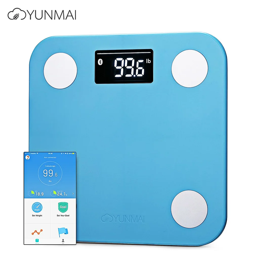 

YUNMAI Mini 1501 Smart Fat Scales Body Fat Monitor Bluetooth 4.0 APP Control BMI Data Analysis Weighing Tool