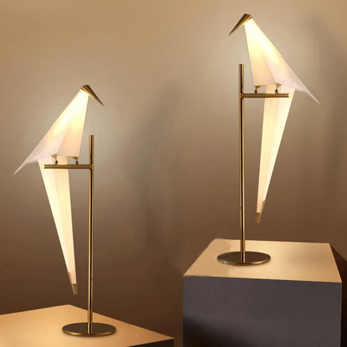

Modern Creative Personality Simple Living Room Table Lamp Study Nordic Crane Birdie Bedroom Bedside Iron Led Lamp
