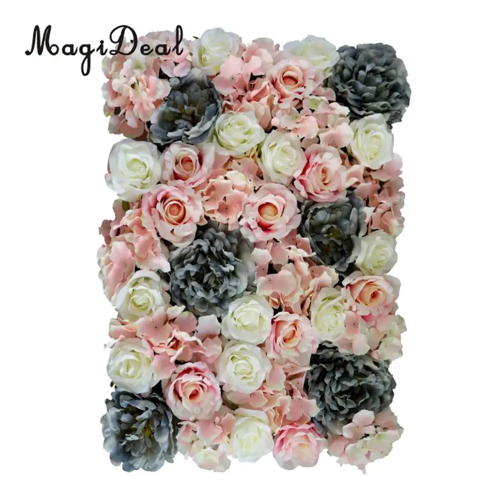 Artificial Rose Flower Wall Panels Wedding Anniversary Venue Flower Arrangement DIY Art Decor Photo Backdrops