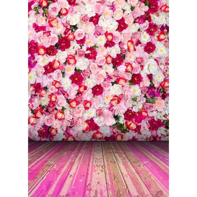 

MEHOFOTO Spring flowers background photography backdrops Wood floor photo background wedding backdrops for photo studio F-1229