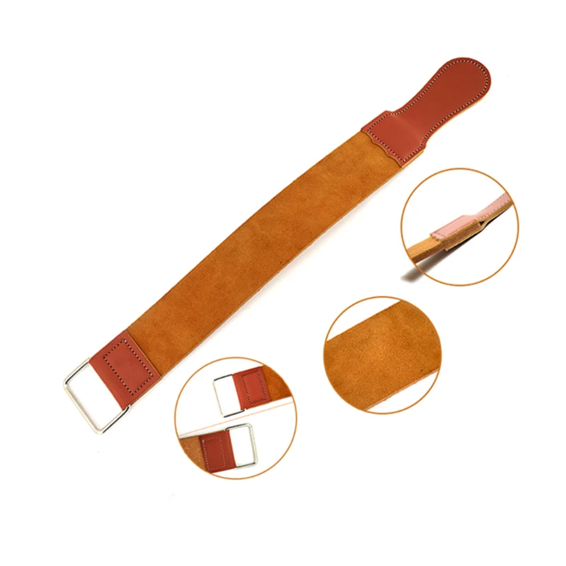 

Men's Double-layer Genuine Leather Shaving Strop Straight Razor Sharpener Strap Belt Necessary Shaving Strap Tool