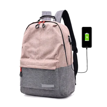 Bagpack Women College Canvas Backpack usb Charger Charging Schoolbag for Laptop Backpacks for Men Back Pack for School Bag Girls