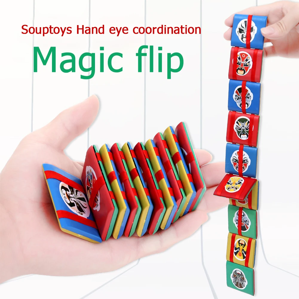 

10Pcs/set Magic Plastic Flap Toys Colorful Board Game Toys Exercise Hand-Eye Coordination Toy Montessori Education Toys