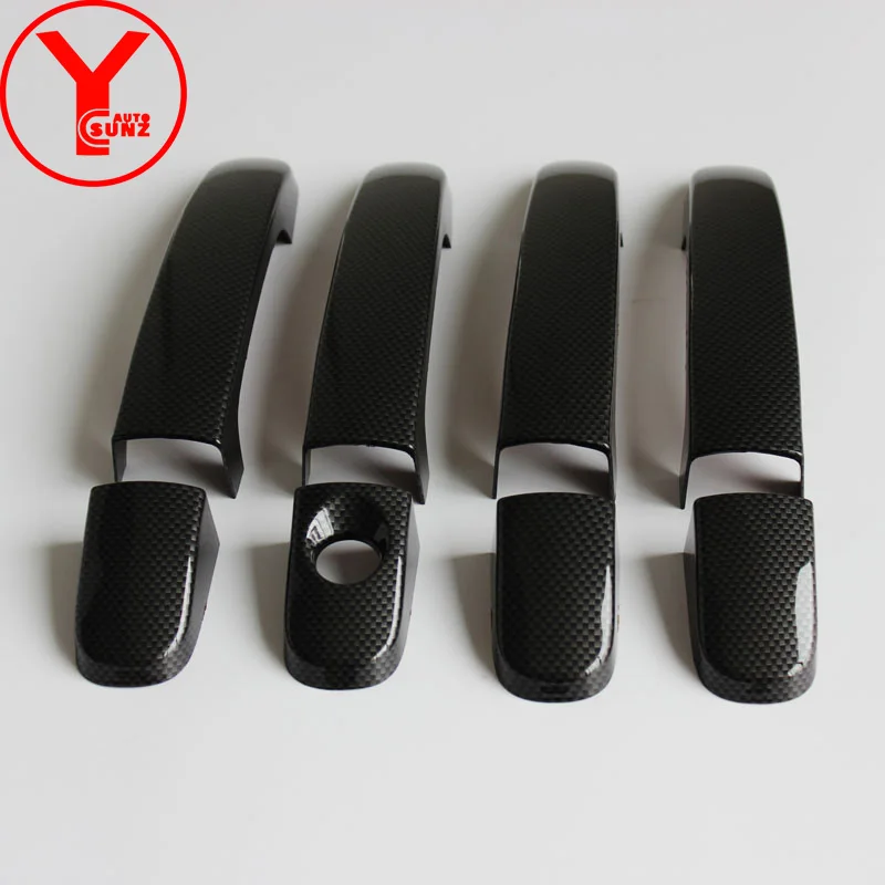 Beste Kopen Ycsunz Carbon Fiber Side Deur Onderdelen Deurklink Protector Auto Accessoires Voor Ford Everest Ranger Wildtrak T6 T7 17 16 18 Goedkoop Cheapeurs