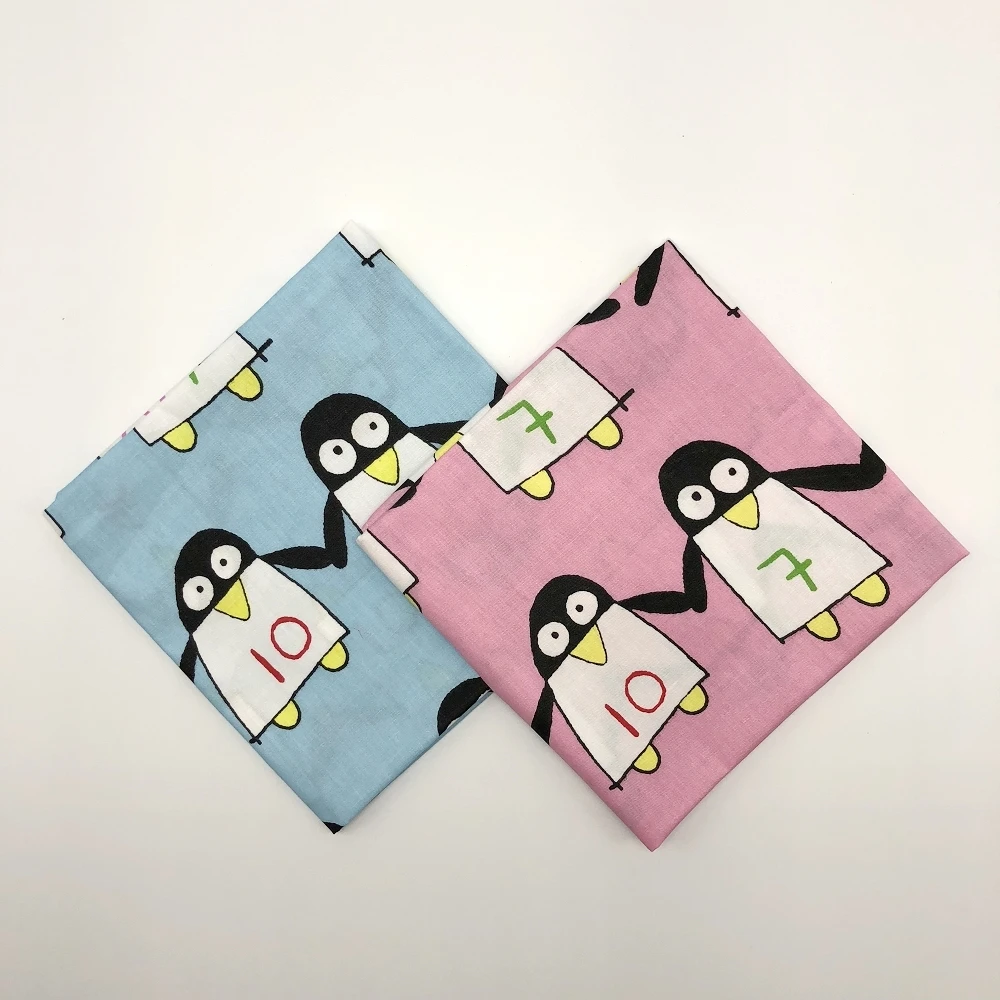 Милые Пингвины цифры Детские повязки-банданы Furoshiki шарф носовые платки салфетки много Польз/ хлопок размер 48 см(+-1 см