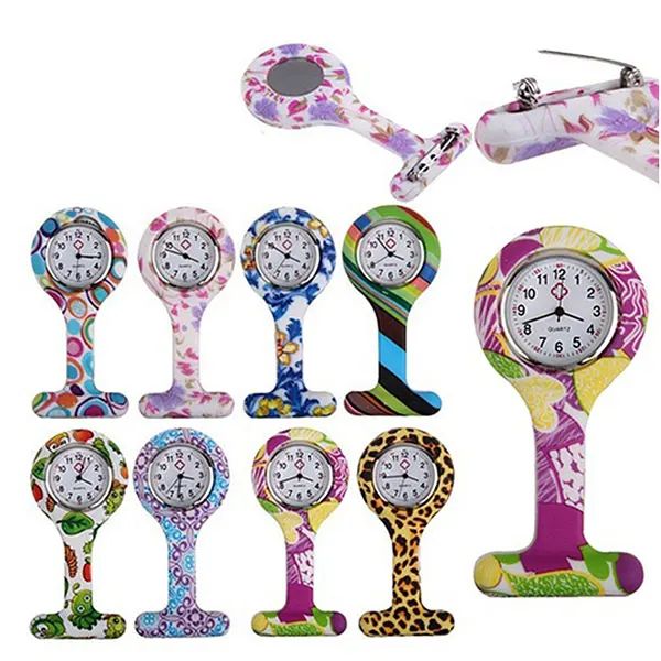 

Silicone Fashion Silicone Nurses Watch Brooch Tunic Fob Pocket Stainless Dial Watches FDC99