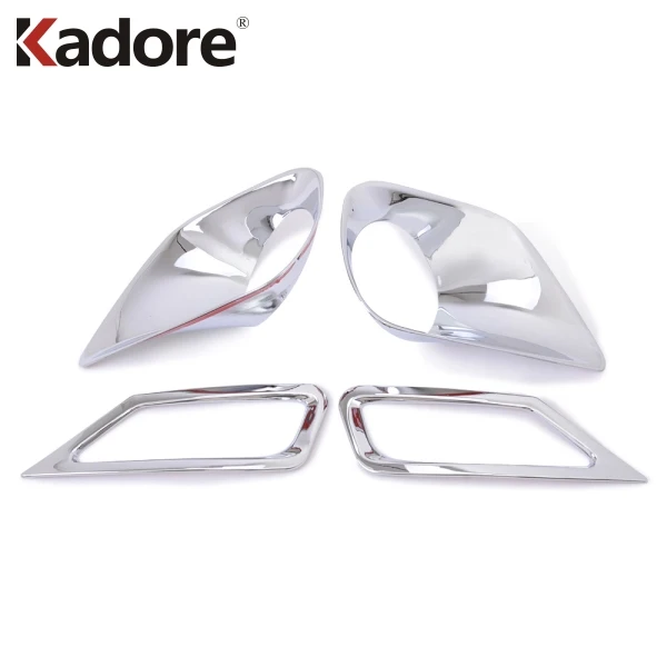 2pcs ABS Chrome Front Fog Light Lamp Cover Trim For TOYOTA RAV4 2013 2014 2015