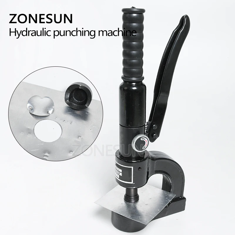 ZONESUN портативная гидравлическая дыропробивная машина, дырокол, круглое отверстие для стального металла 25 мм, открывалка для экскаватора, перфоратор, инструмент для перфорации