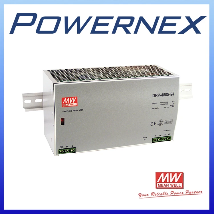 

[PowerNex] MEAN WELL DRP-480S-24 meanwell DRP-480S 480W Single Output DIN RAIL with PFC Function