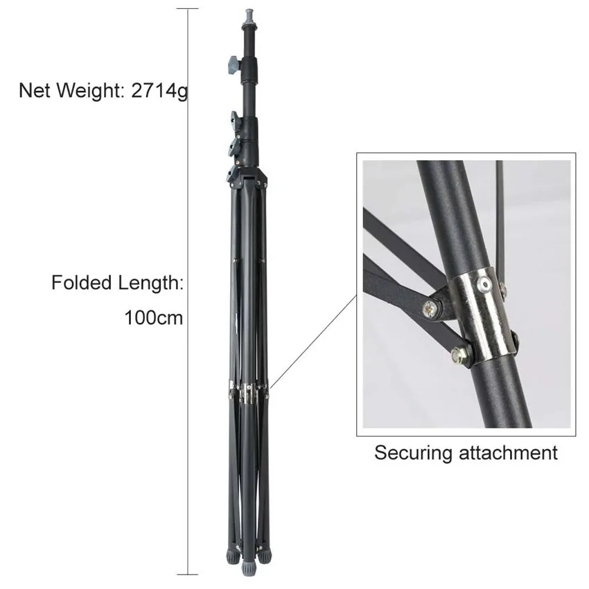  3pcs 3.6m Heavy Duty Max Load 15KG Photo Video Steel Metal Light Stand Tripod Support Holder fr Stu