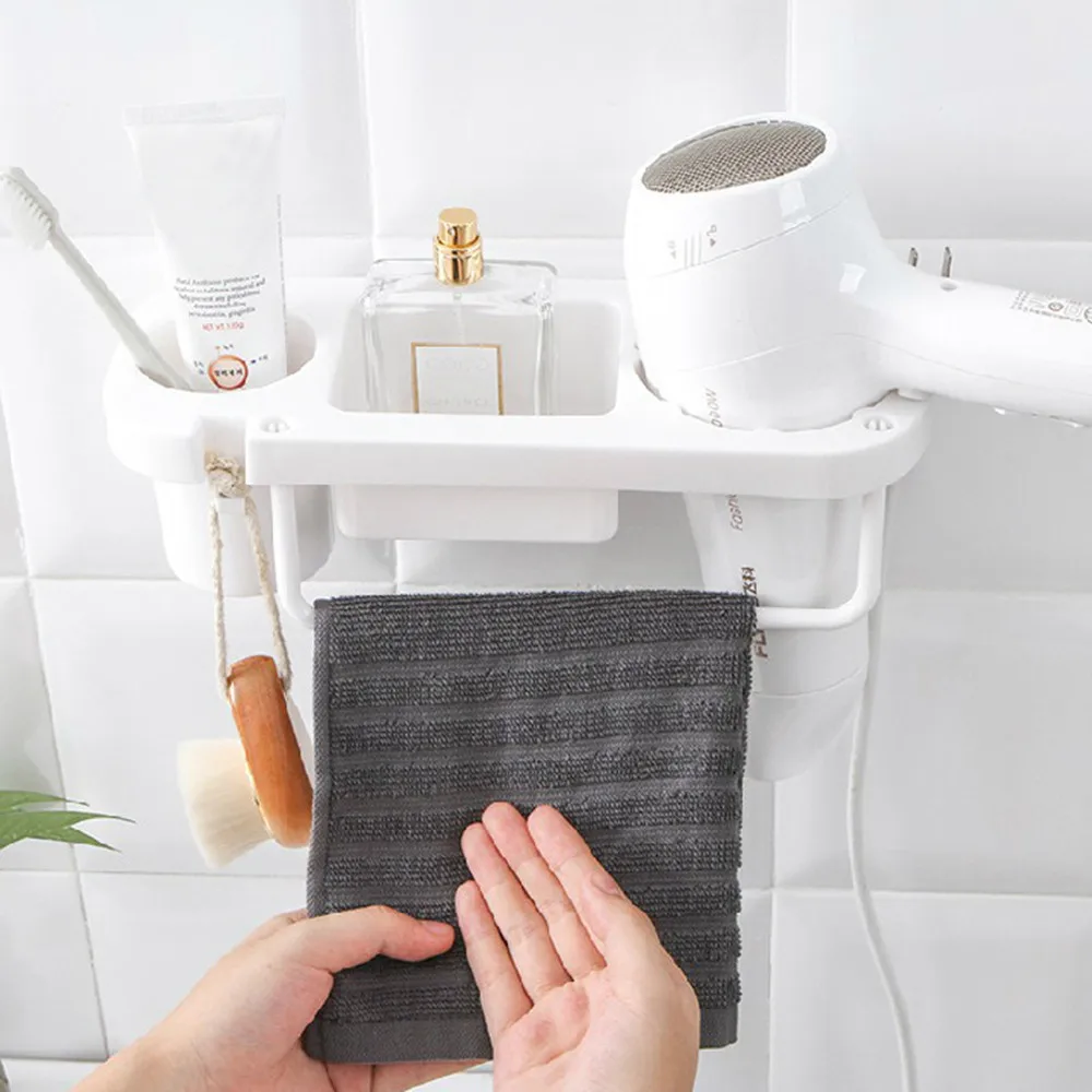 Non-porous hair dryer rack storage rack creative bathroom shelf cosmetic towel rack 6.6