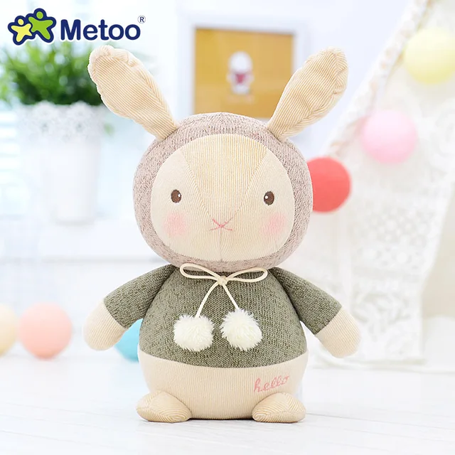 Special Price 7.9 Inch Plush Cute Stuffed Brinquedos Baby Kids Toys for Girls Birthday Christmas Gift Bonecas knitting Wool Rabbit Metoo Doll