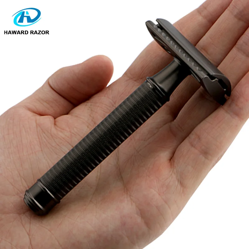 Lâmina de Barbear para Homens Homens de Barbear Haward Safety Razor Double Edge de Barbear Manual Clássico Alça Metálica 10 Lâmina Depilação Barbeador