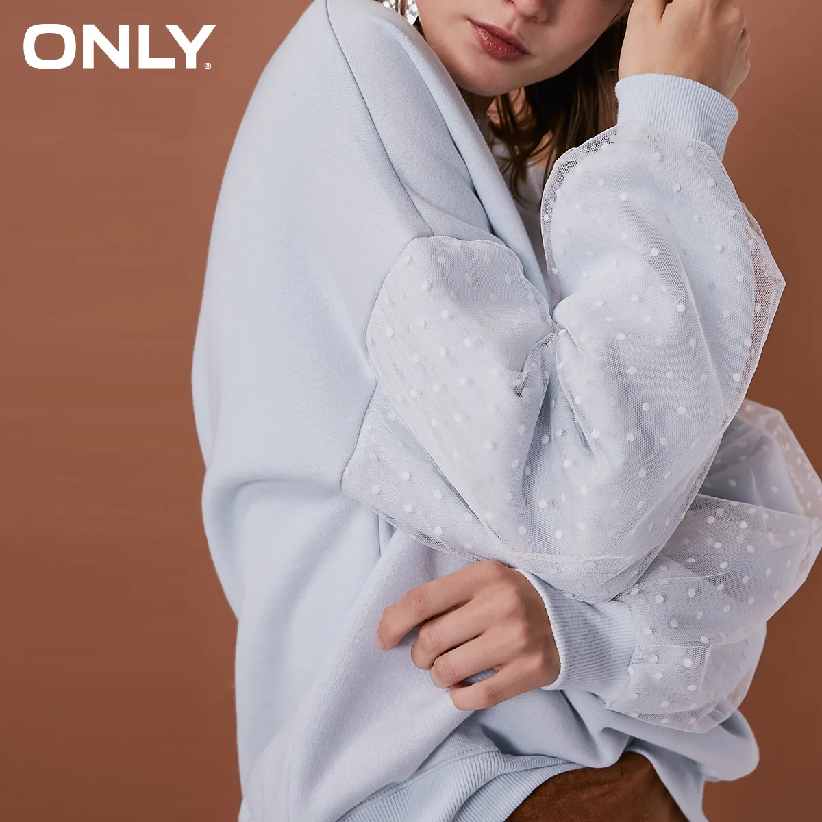 فقط المرأة فضفاض صالح جولة العنق لون نقي كنزة قطيفة | 11839S571 فقط المرأة فضفاض صالح جولة العنق لون نقي كنزة قطيفة | 11839S571