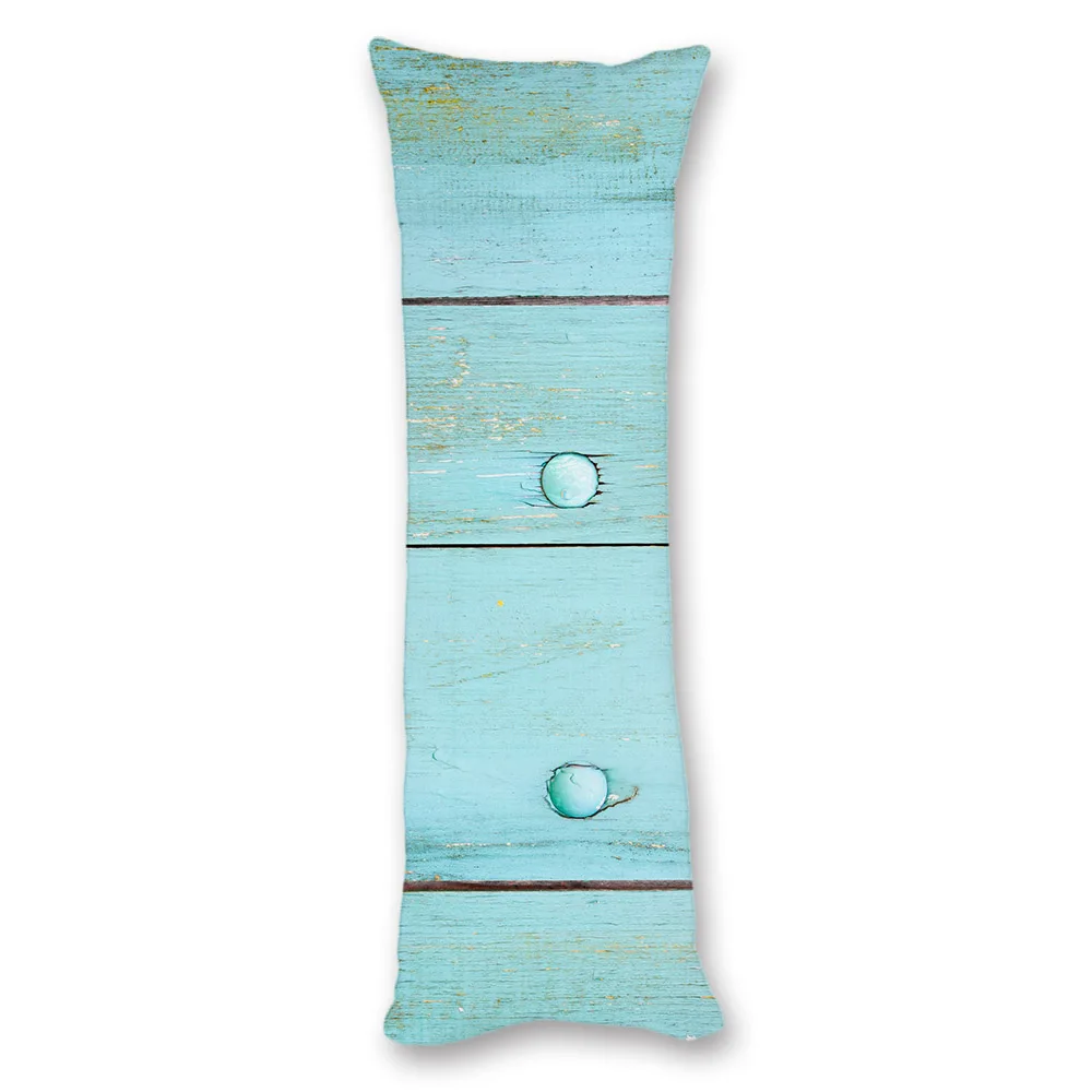 Light Blue Wooden Pillowcase Comfortable Pattern Polyester Pillow