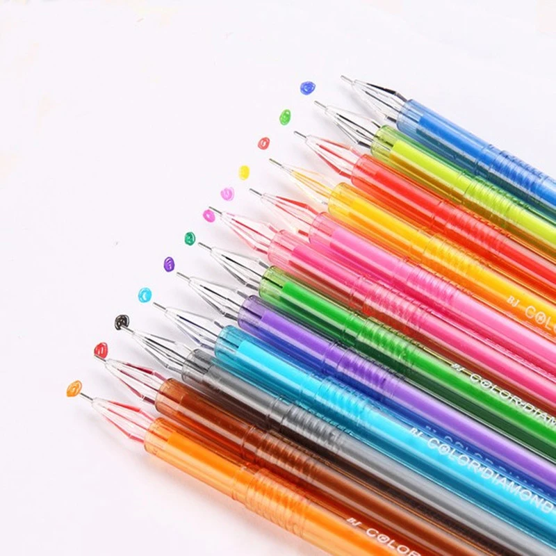 12pcs/lot Colored Gel Pen Girls Painting Pen Cartoon Fresh Candy Colors