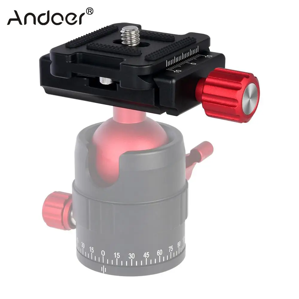 

Andoer DC-34 Quick Release Plate Clamp Adapter with 1/4" Screw for Arca-Swiss AS Standard QR Tripod Head Quick Release Plate
