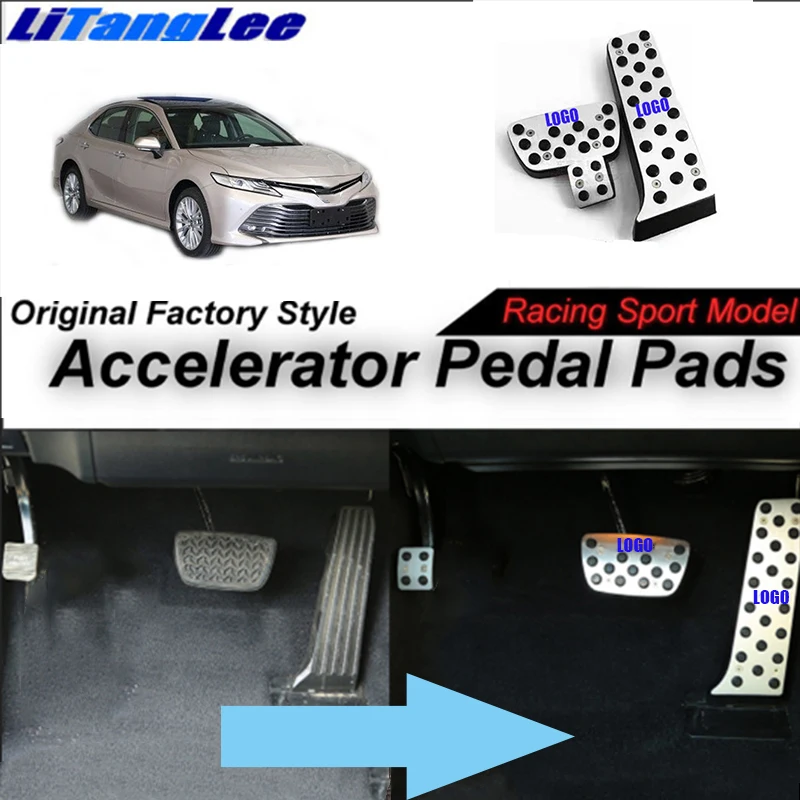 Car Accelerator Pedal Pad Cover Sport Racing Design For TOYOTA Camry XV70 AT 2007~2018 Foot Throttle Pedal Cover Original all