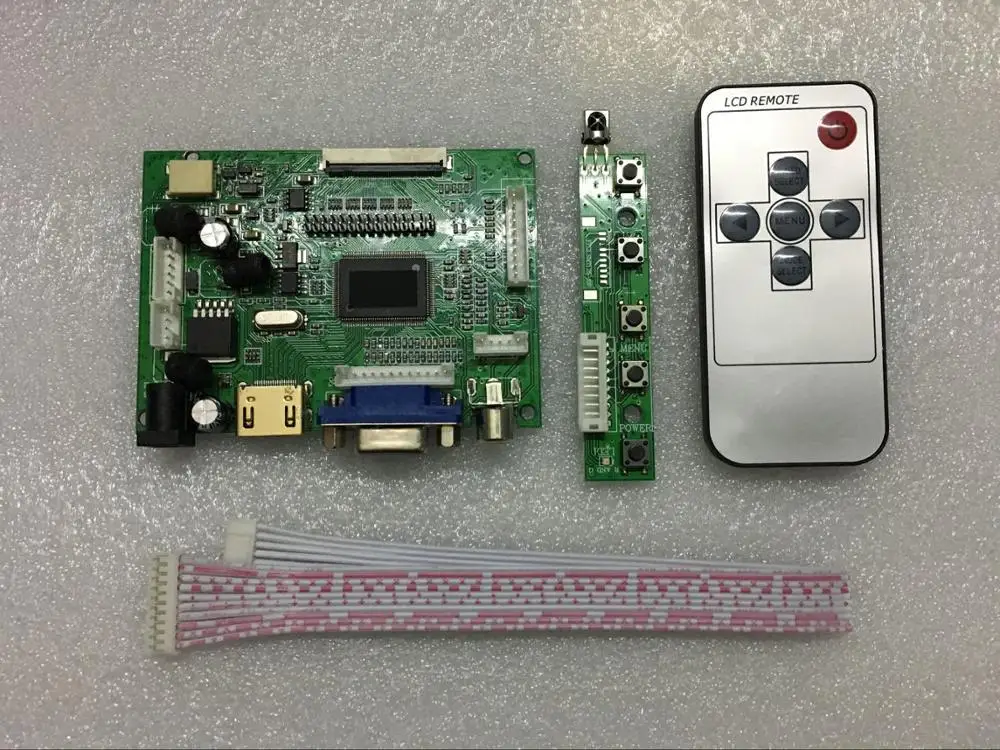 ЖК плата контроллера TTL LVDS HDMI VGA 2AV 50 PIN для AT070TN90 92 Поддержка автоматически Raspberry Pi