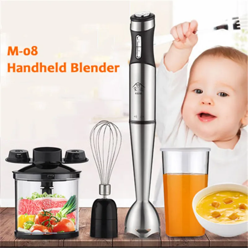 220V Electric Handhold Food Blender Baby Food Mixer Juicer Meat Grinder