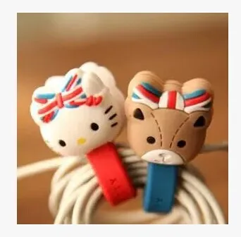 854 (random) cute cat and bear the nailcatcher type bobbin winder wire cable tie belt yx | Электроника