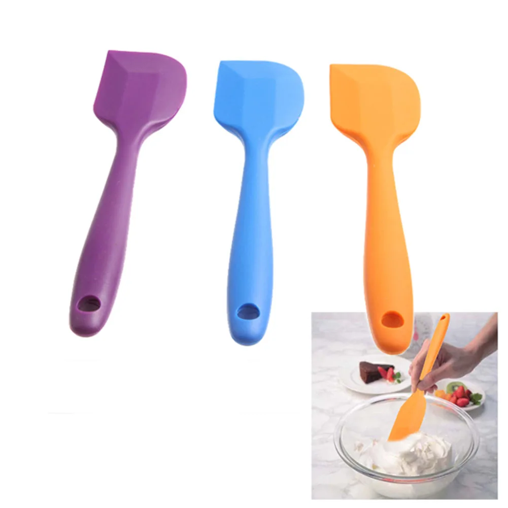 

New High Quality Silicone Batter Spatula Scraper Cake Tool Kitchen Cake Spatula Accessory Random Colors for Xmas BS