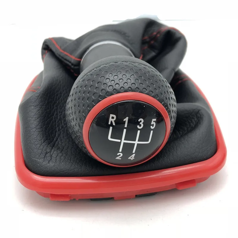 5/6 Speed Gear Shift Knob Lever Shifter Gaitor Boot PU Leather For Volkswagen 2003-2008 Golf 4 IV MK4 GTI R32 VW Bora Jetta MT