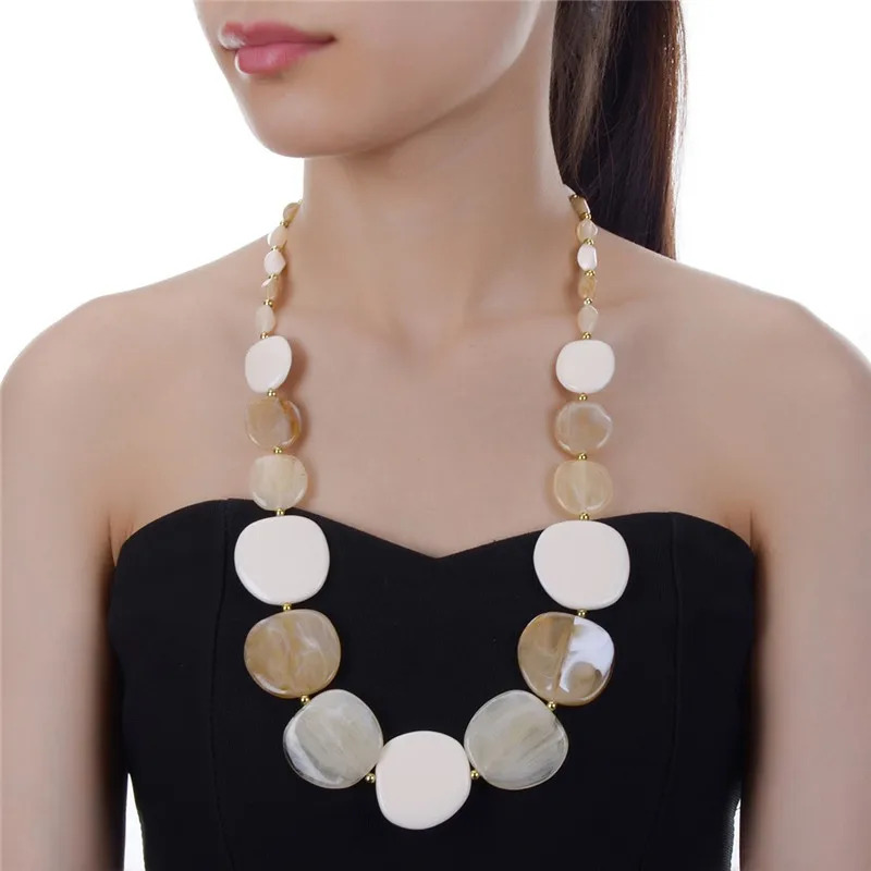 JEROLLIN женское ожерелье массивное ожерелье s& Подвески ручной работы полимерные бусины ожерелье для женщин ювелирные изделия колье Femme