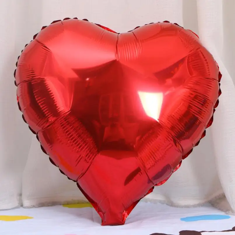 5 шт., 18 дюймов, розовое золото, красная звезда, сердце, фольгированные шары, свадьба, любовь, гелий, надувной шар, день рождения, украшение, шар, детские подарки - Цвет: red heart