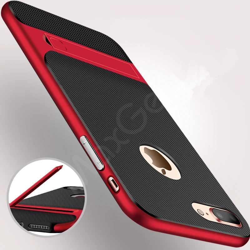 Kickstand Case For iPhone 7 8 Plus X Magnetic Holder Phone Cases PC+TPU 360 Degree Rack Stand Cover For iPhone 6 6s Plus