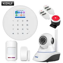 KERUI новые G17 Беспроводной 1,7 дюйма TFT Экран сигнализации дома Android IOS APP Управление GSM сигнализация системы безопасности Главная Alarma костюмы