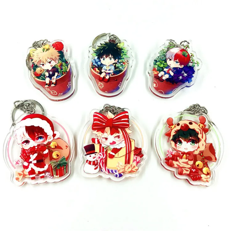 

Anime My Hero Academia Midoriya Izuku Bakugou Katsuki Acrylic Pendant Keychain Figure Collection Model Toy Gifts Cosplay