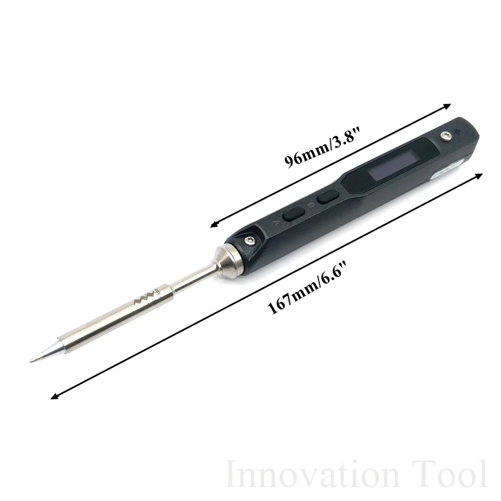 TS100 65W Mini Electric Soldering Iron Kit Digital OLED Display Temperature Adjustable with Solder Stand 40W Power Supply B2 Tip