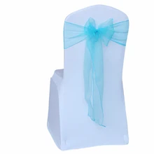 1 шт. органза Гуд Председатель Пояса Лук Свадебный банкет крышки украшения 20*280 см