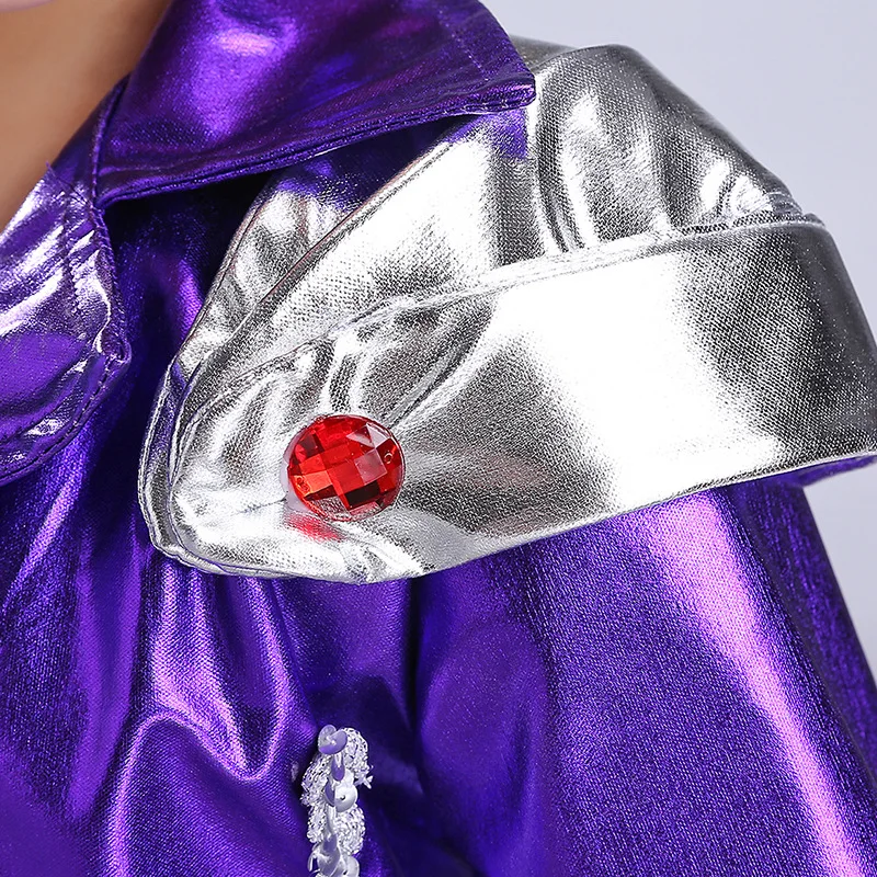 Kid Performance Hip Hop DS Party Show Dancing Clothing set Outfits Girls Sequined PU Ballroom Modern Jazz Dance wear Costumes (5)