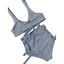 Женский сексуальный бикини с металлическим отверстием, соединенный узел галстука спереди, укороченный топ с высокой талией, крестообразные бандажные стринги, ретро крест-полоски, купальник