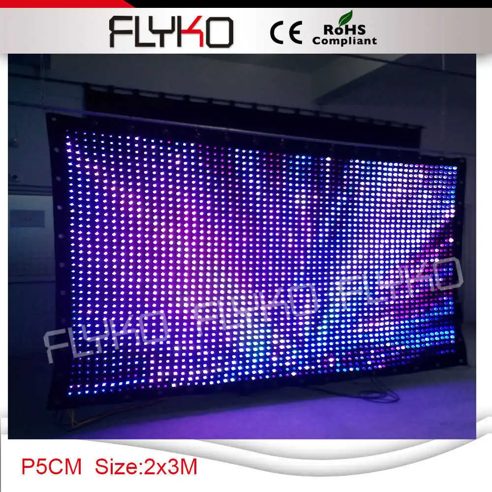 P50MM 2*3M portable LED stage light show backdrop with PC/DMX control