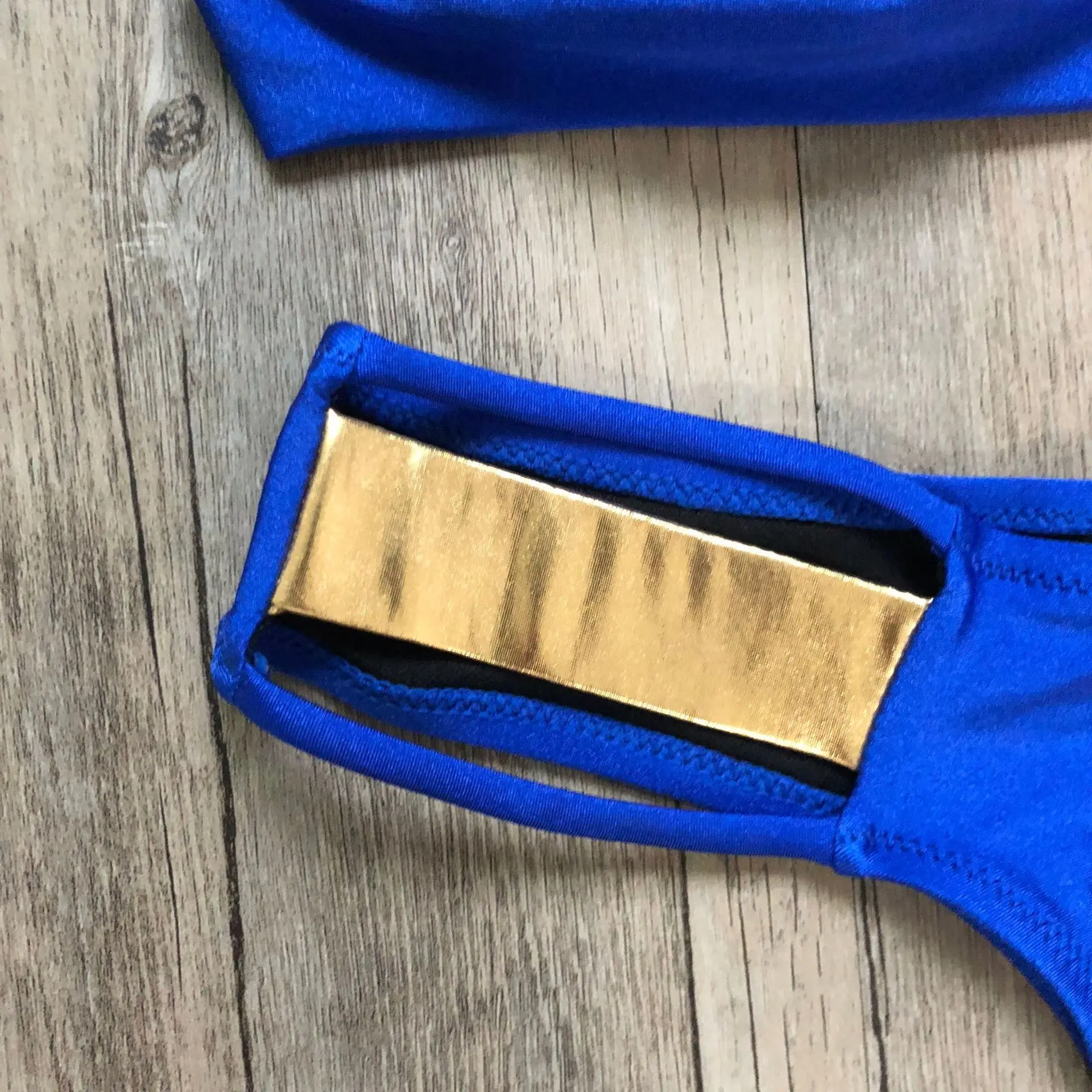 ESHINES сплошной цвет Современный Fit Strappy Батт Нижний раздавите повязку комплект